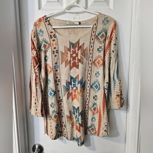 Oragami Boho Chic Patterned Top